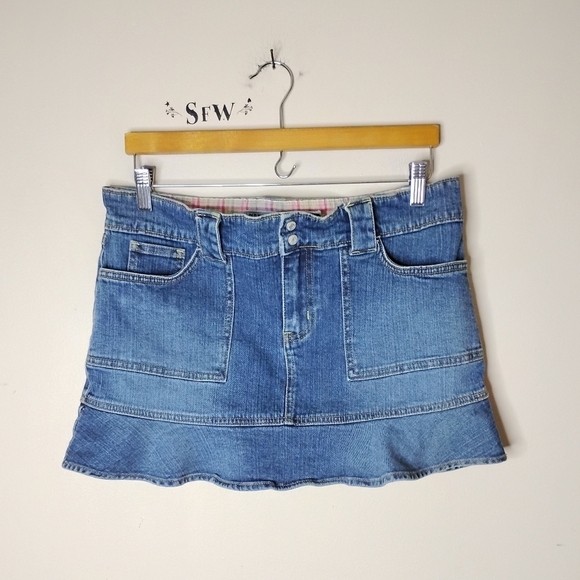 Vintage Old Navy Womens Mini Skirt Fall 2004 Low-Rise Stretch Size 10 Grunge Y2K - Picture 2 of 7